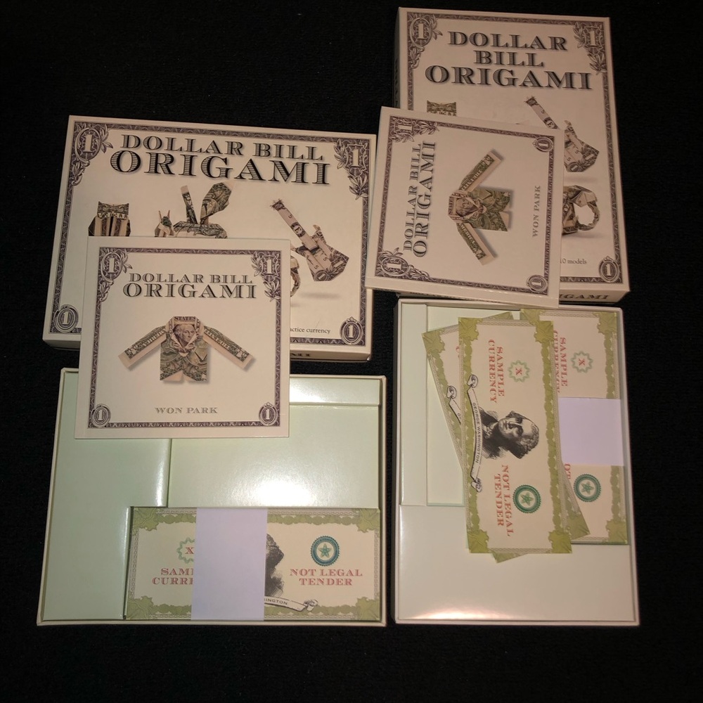 Dollar Bill Origami. 2 Sets.